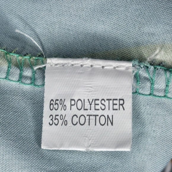 Womens Urbanic Leopard Print Green Colorblock Long Sleeve Button Front Shirt XS - Picture 8 of 9